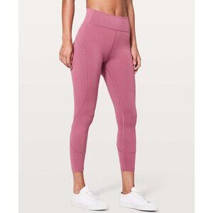 Lululemon In Movement 7/8 Tight *Everlux 25 Moss Rose Size 2